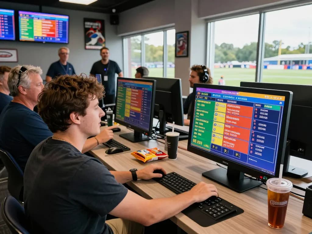 Exciting kèo nhà cái betting scene with live odds displayed and enthusiastic bettors engaged.