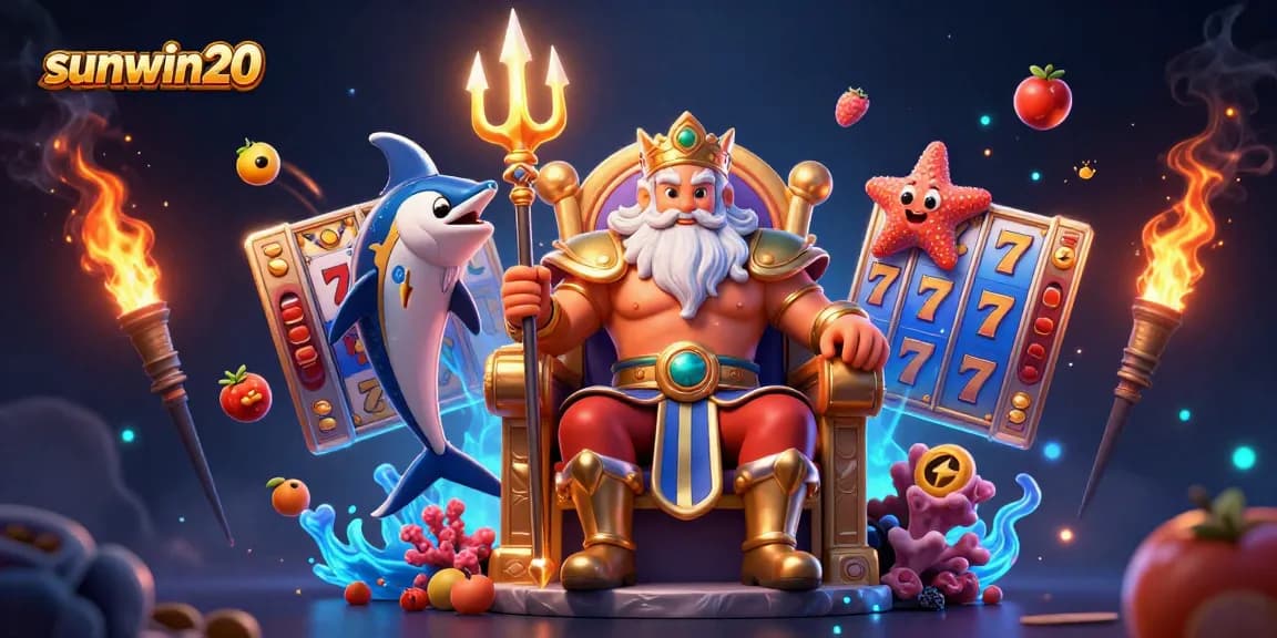 Experience the thrill of sunwin20 with Neptune and explosive slot machines amidst vibrant casino action.