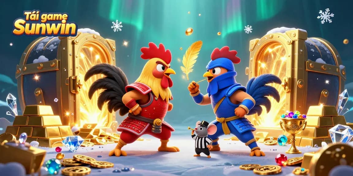 Engage in immersive gaming with Tải game Sunwin amidst dynamic casino elements and colorful characters.
