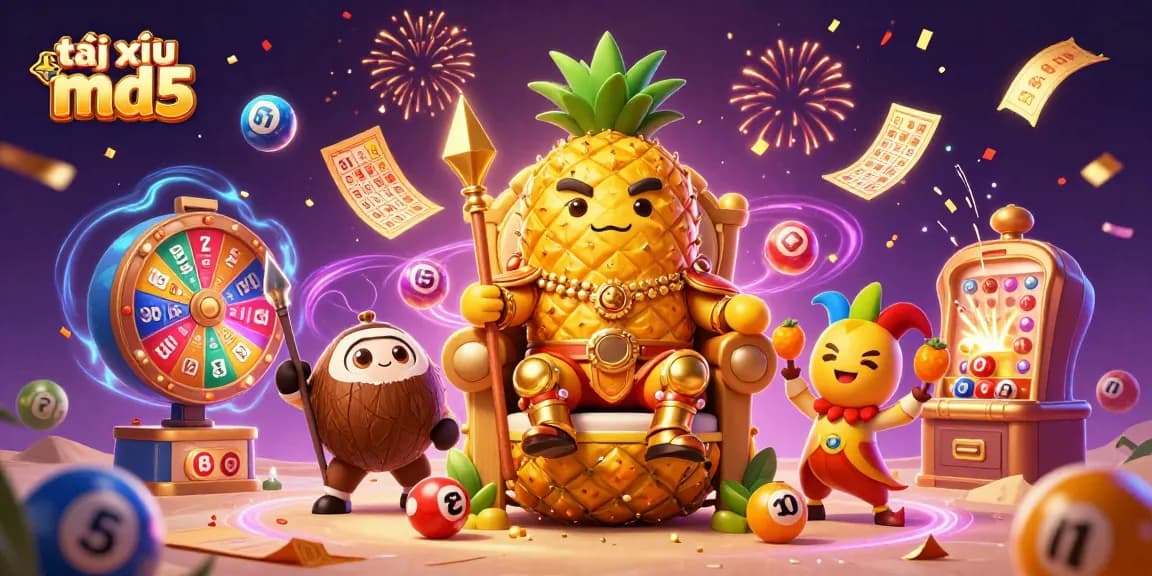 Experience gaming action with the vibrant tài xỉu md5 scene featuring exciting characters and dynamic casino elements.