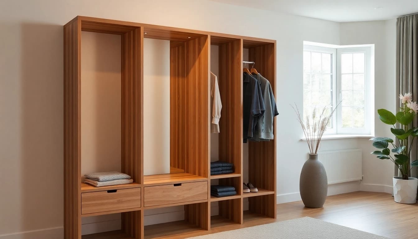 Hochwertige Holz Kleiderbügel mit eleganter Oberfläche, ideal für stilvolle Garderoben.
