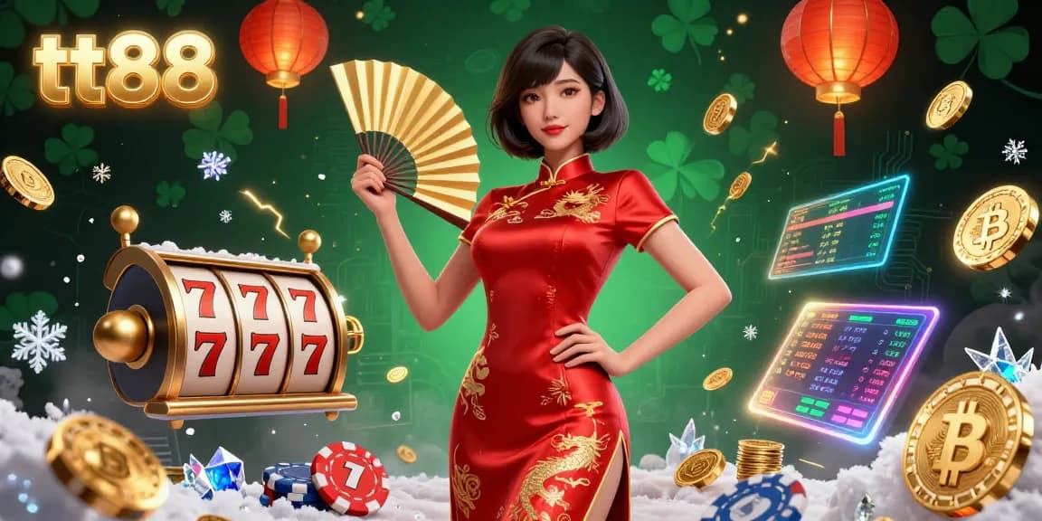 Experience the thrilling world of tt88 with an engaging 3D casino scene highlighting vibrant game elements.