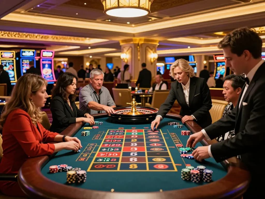 Players engage in thrilling roulette gameplay at fabet, showcasing excitement and strategic betting.