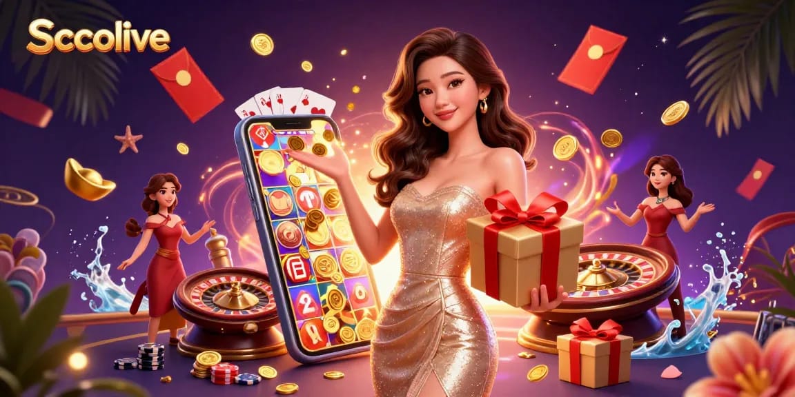 Socolive captures the excitement of live betting with vibrant game elements and festive casino atmosphere.