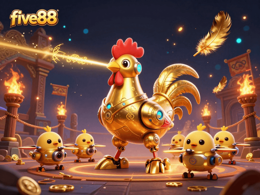 Experience the thrill of five88 with laser-etched golden patterns and dynamic gameplay elements.