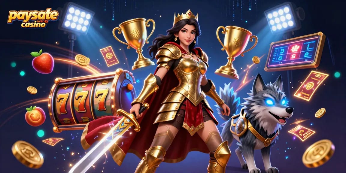 Erleben Sie die Aufregung in einem Paysafe Card Casino mit dynamischen Charakteren und spannenden Slot-Spiel-Elementen.