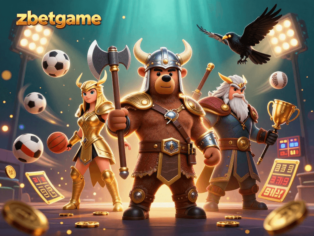 Engage in thrilling zbetgame action with Viking characters and dynamic sports elements in an underwater setting.