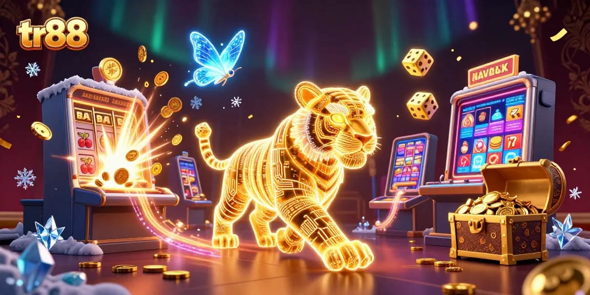 Experience thrilling jackpots and vibrant gameplay at tr88 in an exciting 3D casino scene.