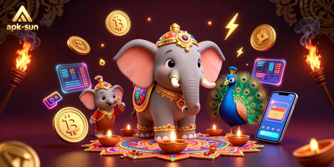Experience thrilling gameplay with apk-sun: a visual feast of cryptocurrency and casino elements.