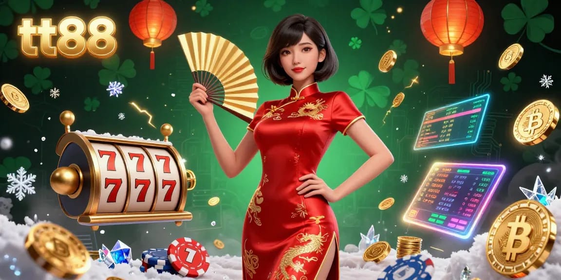 Experience the thrilling world of tt88 with an engaging 3D casino scene highlighting vibrant game elements.