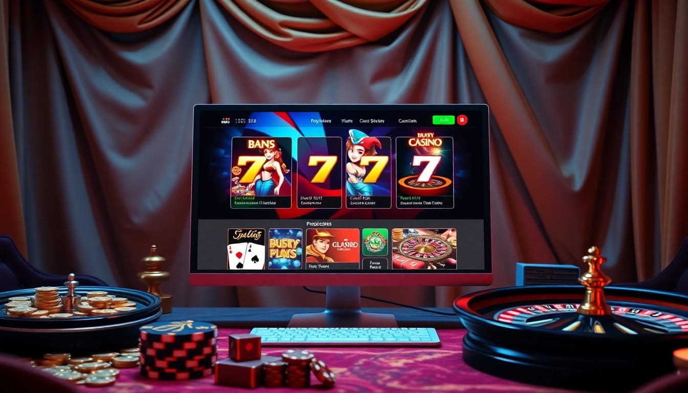 Explore the best online casino bonus offers in a vibrant gaming setup.