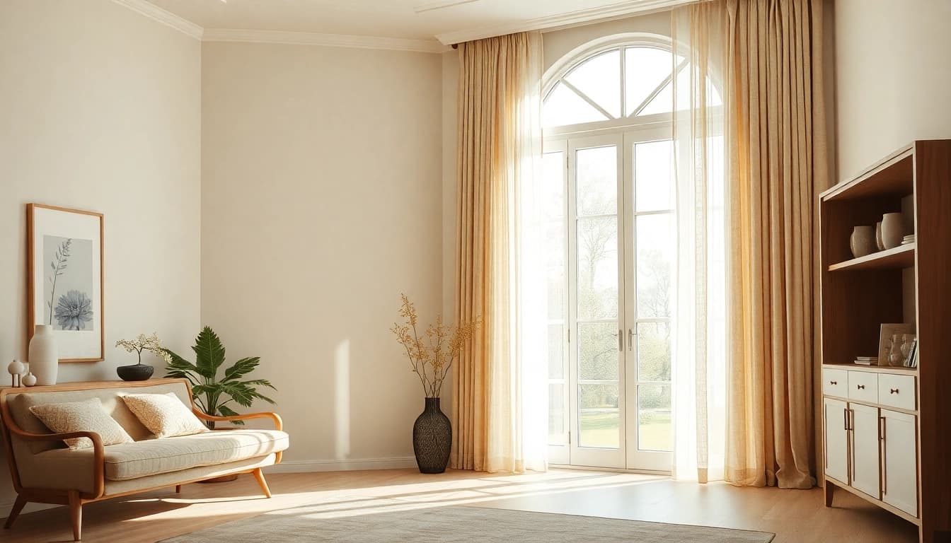 Plissee Maßanfertigung für ein modernes Interieur mit sanftem Licht.
