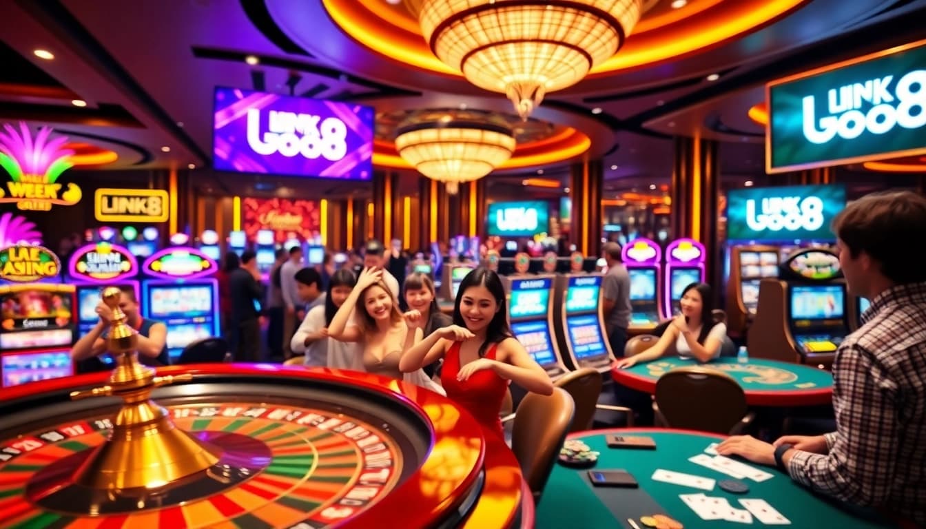 Experience the thrill of winning at Link Go88 in a luxurious casino setting.