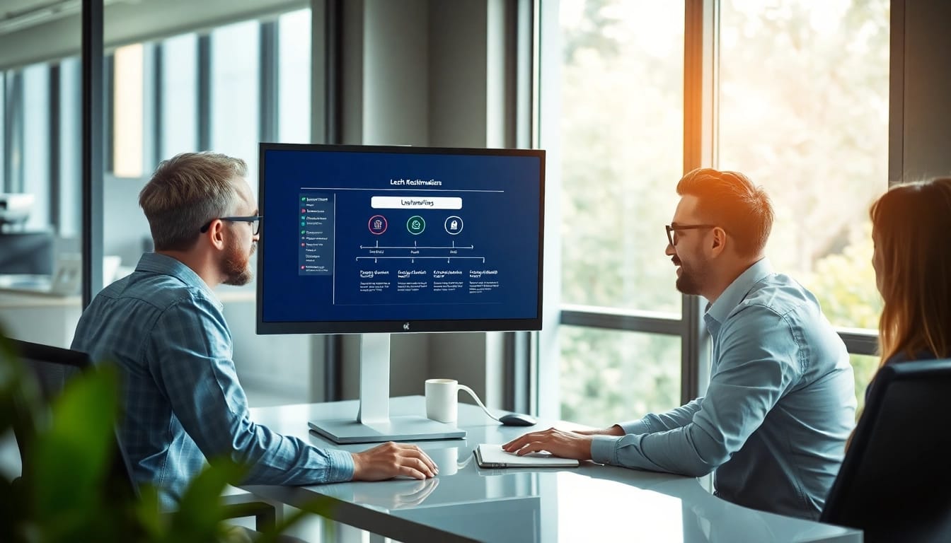 Professionelles Löschdienst-Team arbeitet an der Entfernung negativer Bewertungen am Computer