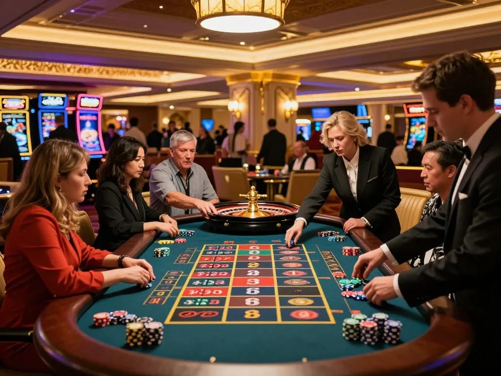 Players engage in thrilling roulette gameplay at fabet, showcasing excitement and strategic betting.