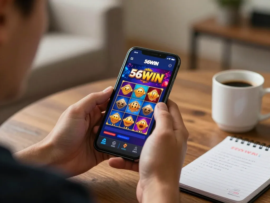 Engaging gameplay on the 56WIN app, showcasing mobile casino excitement.