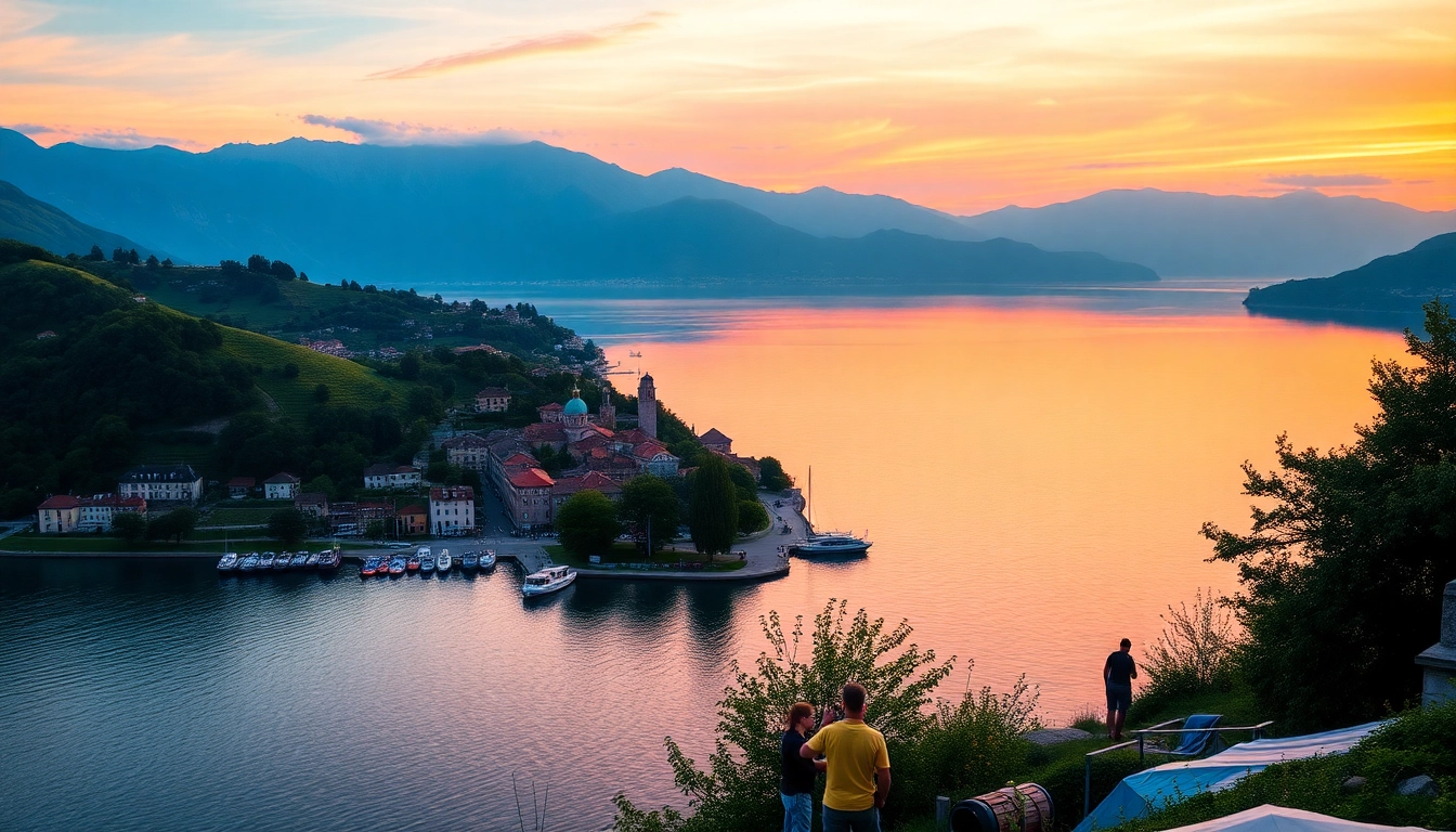 Gardasee-Reisetipps – Malerischer Sonnenuntergang über dem Gardasee mit Aktivitäten.