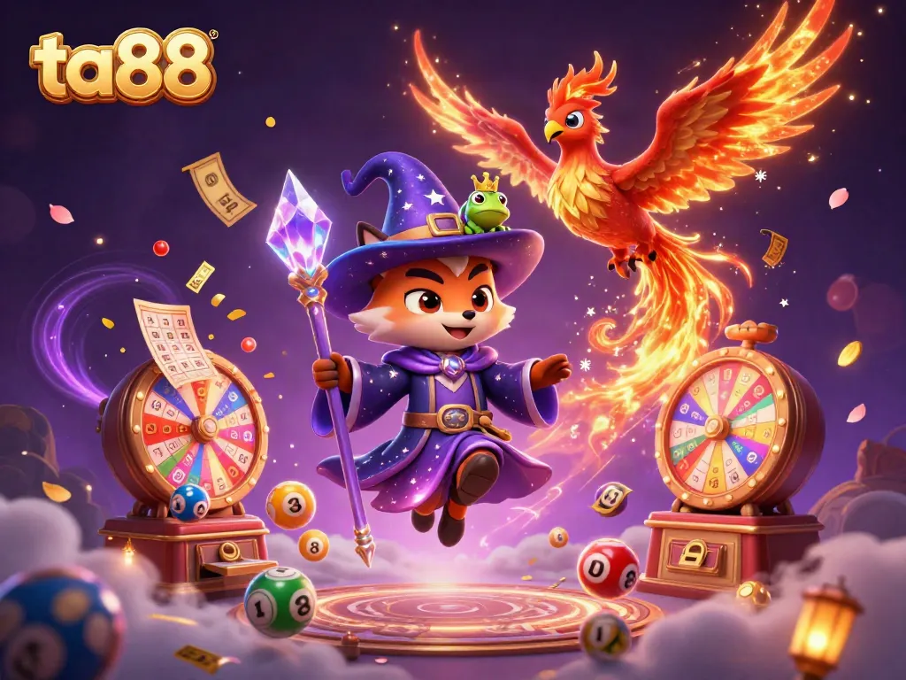 Experience the excitement of ta88 with a vibrant illustration of fantasy gaming elements.