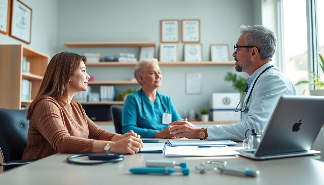Beratung zu driada medical in einer professionellen medizinischen Praxis mit freundlicher Atmosphäre.