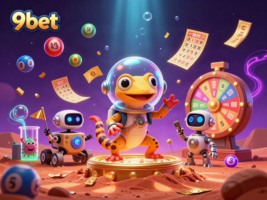 Experience the vibrant thrill of 9bet in a golden casino on Mars with dynamic gaming elements.