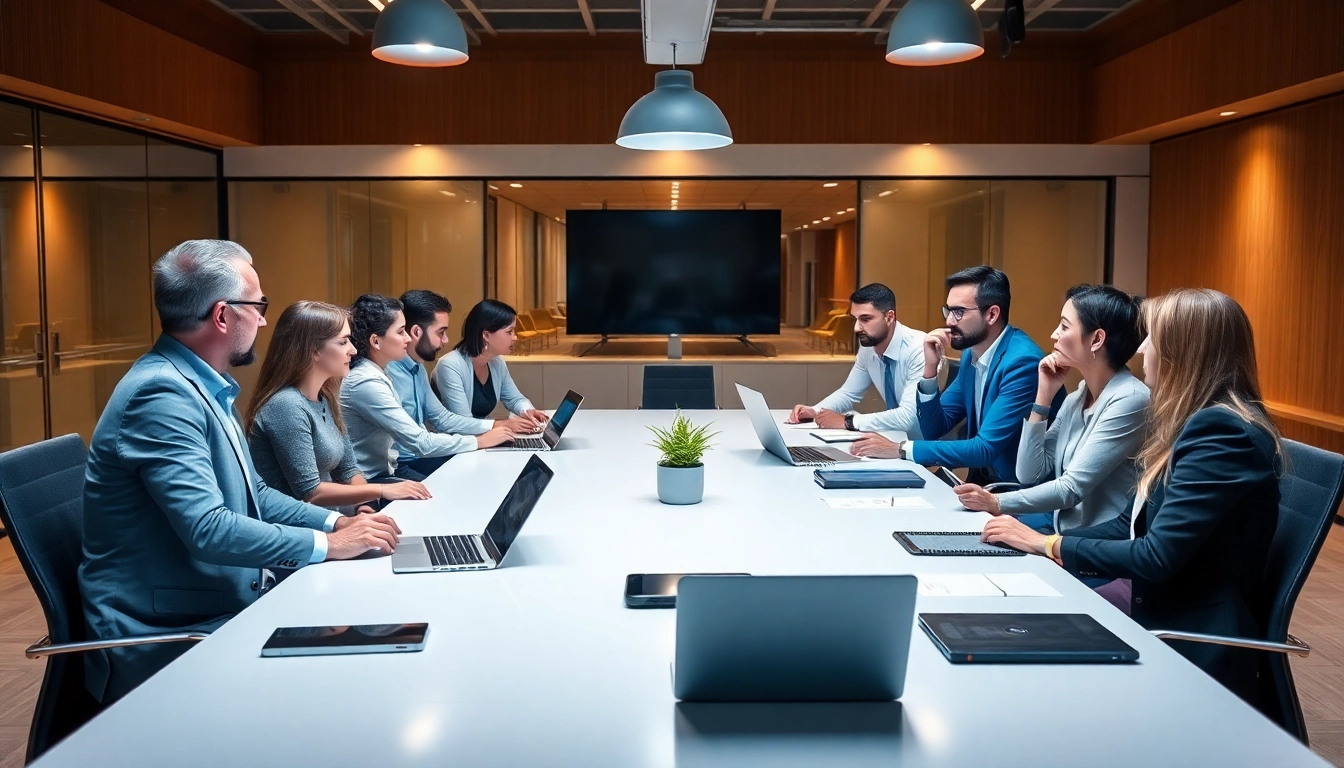 Consultants strategizing in a dynamic business setting reflecting Unternehmensberatung expertise.
