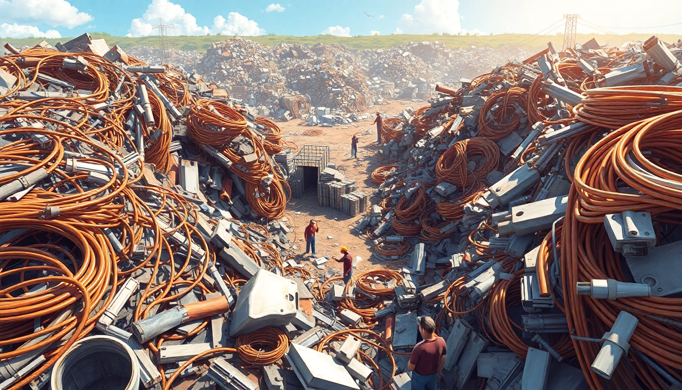 Efficient Schrottabholung Remscheid service with workers sorting valuable scrap metals.
