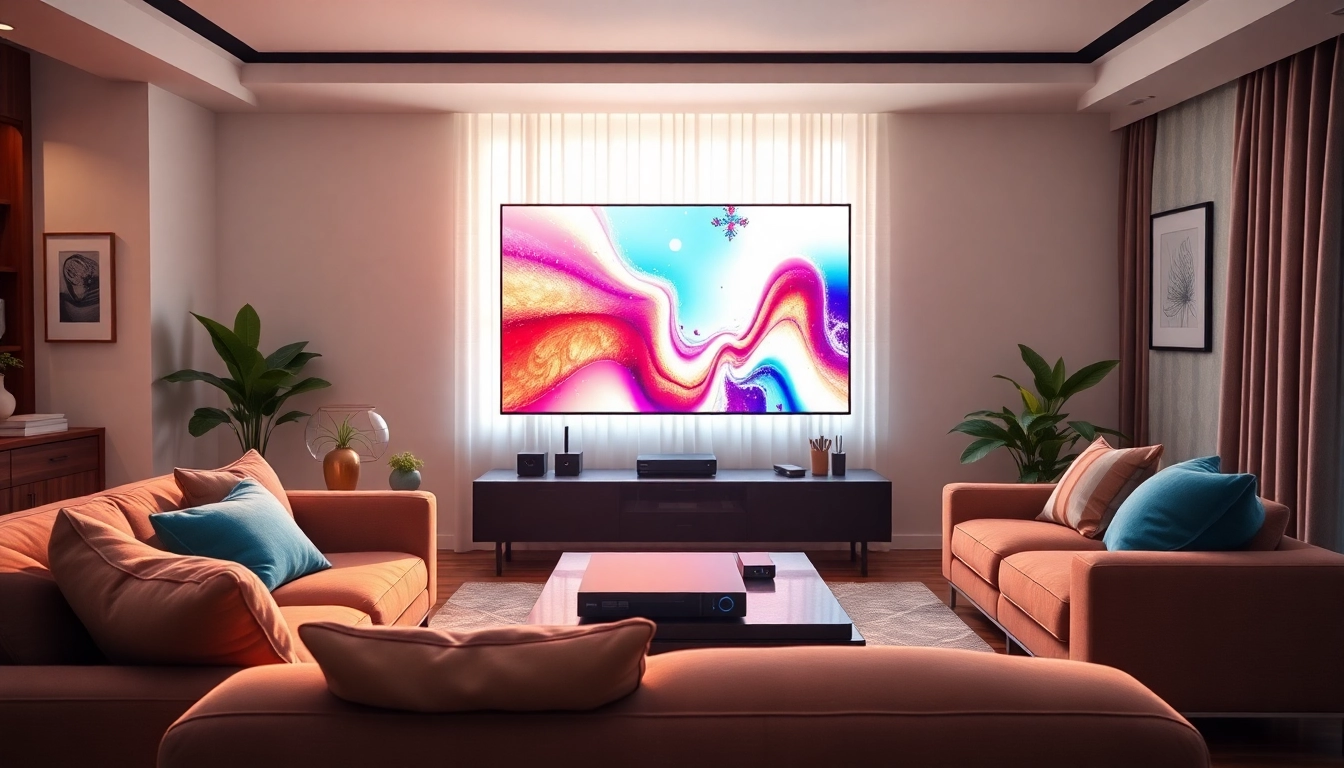 Erleben Sie iptv 12 monate in einem modernen Wohnzimmerambiente mit stylischer Einrichtung.