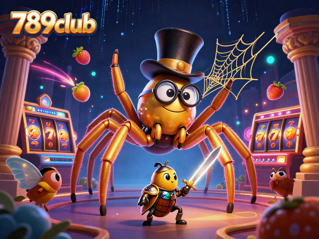 Experience the thrilling world of 789club with a vibrant casino scene featuring unique characters and dynamic gaming elements.
