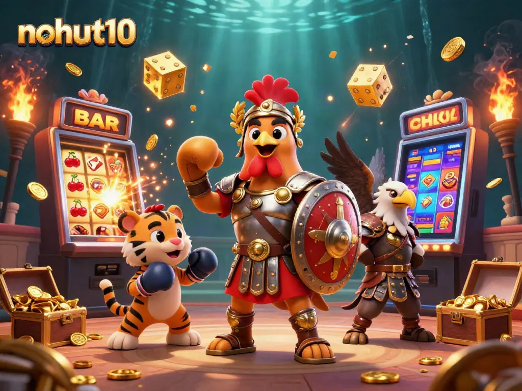 Experience thrilling jackpots at nohut10 with exciting slots, gold coins, and dynamic gaming atmosphere