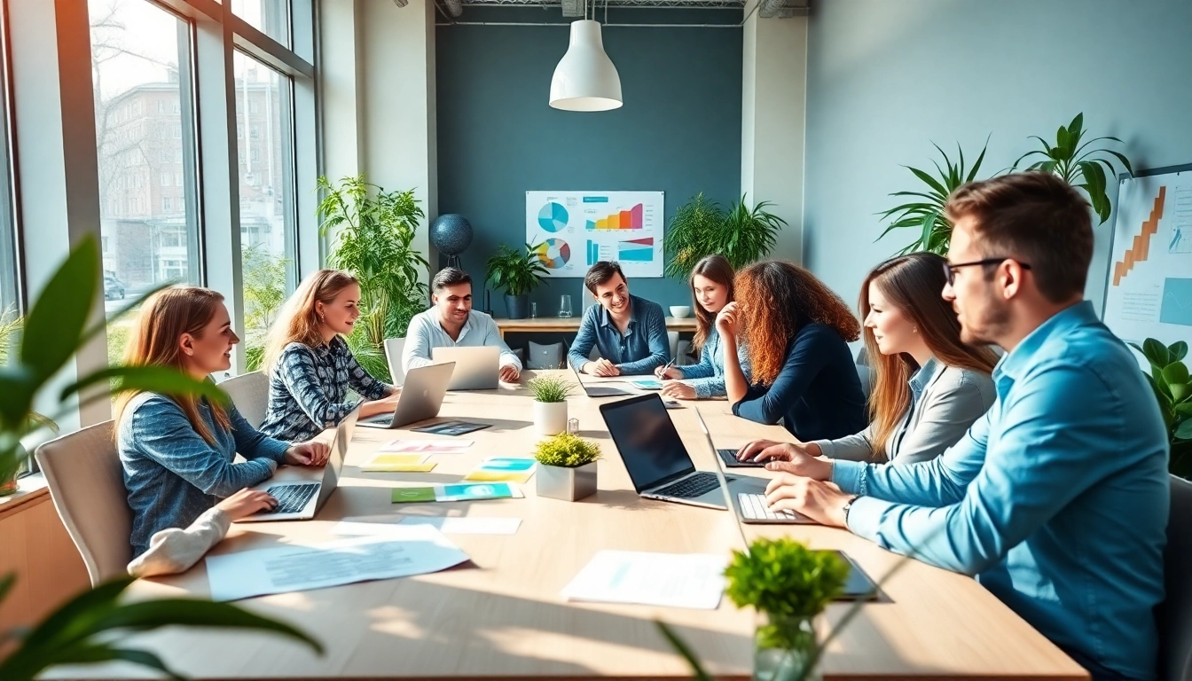 Explore strategies at this pflegemarketing agentur in a dynamic office setting.
