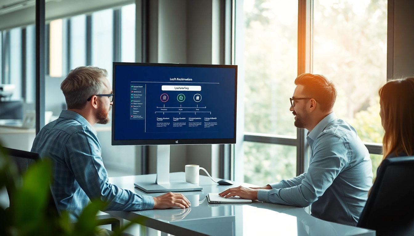 Professionelles Löschdienst-Team arbeitet an der Entfernung negativer Bewertungen am Computer
