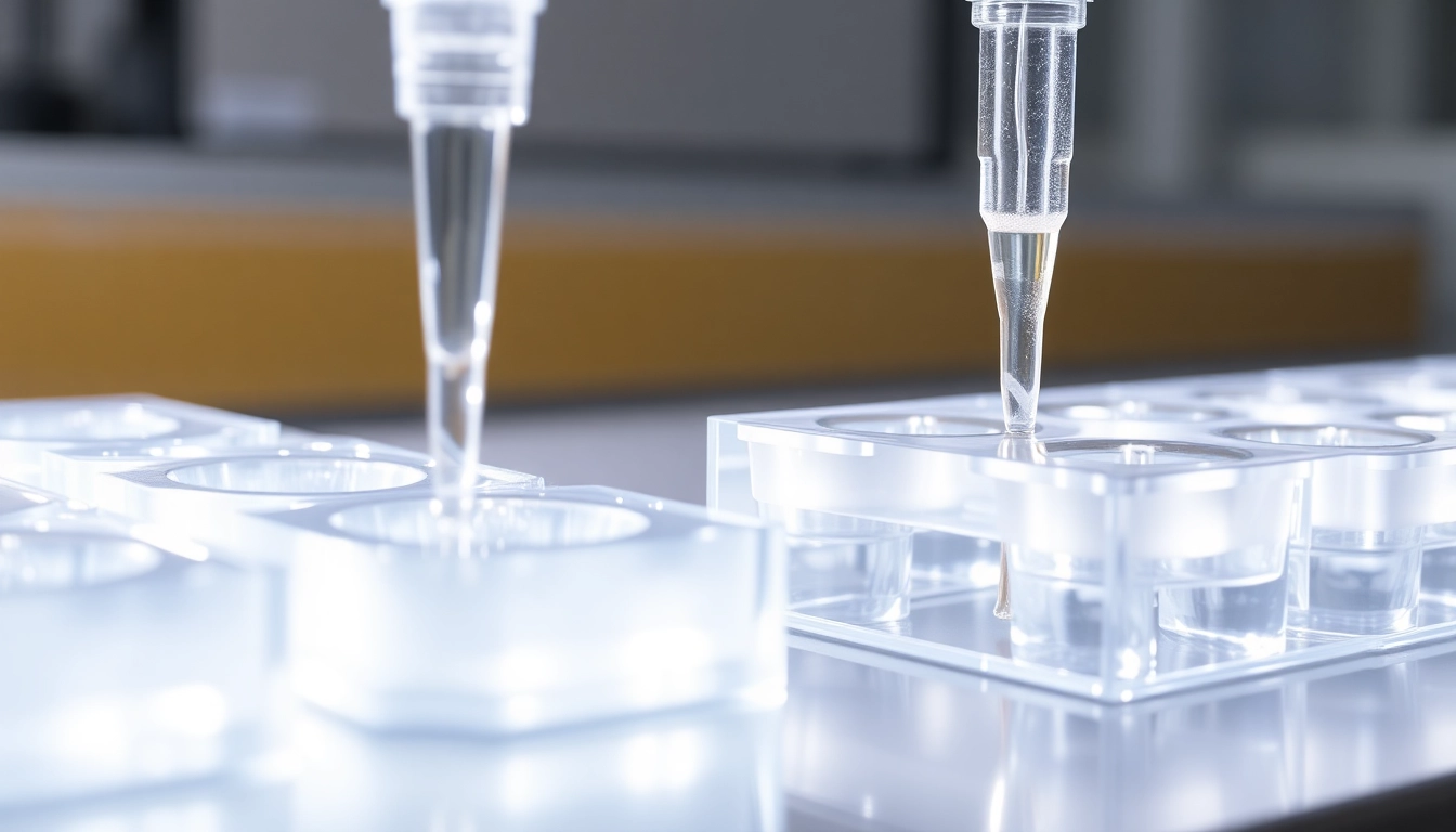 Polymethylmethacrylat im Spritzguss process showcasing the clarity and injection of acrylic materials.