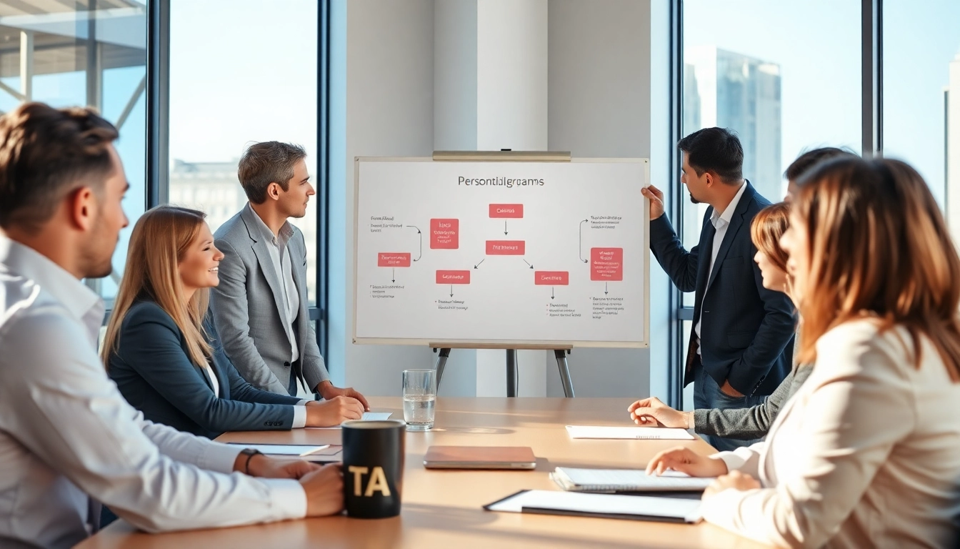 Professionelle Zusammenarbeit im Büro zur strategischen Planung der Personalvermittlung.
