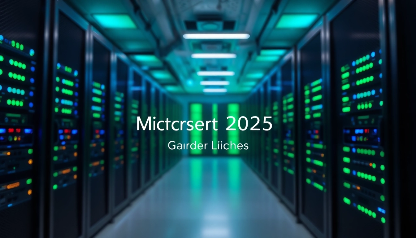 Microsoft Server 2025 Standard Core-Lizenz auf einem modernen Server im hellen Serverraum.
