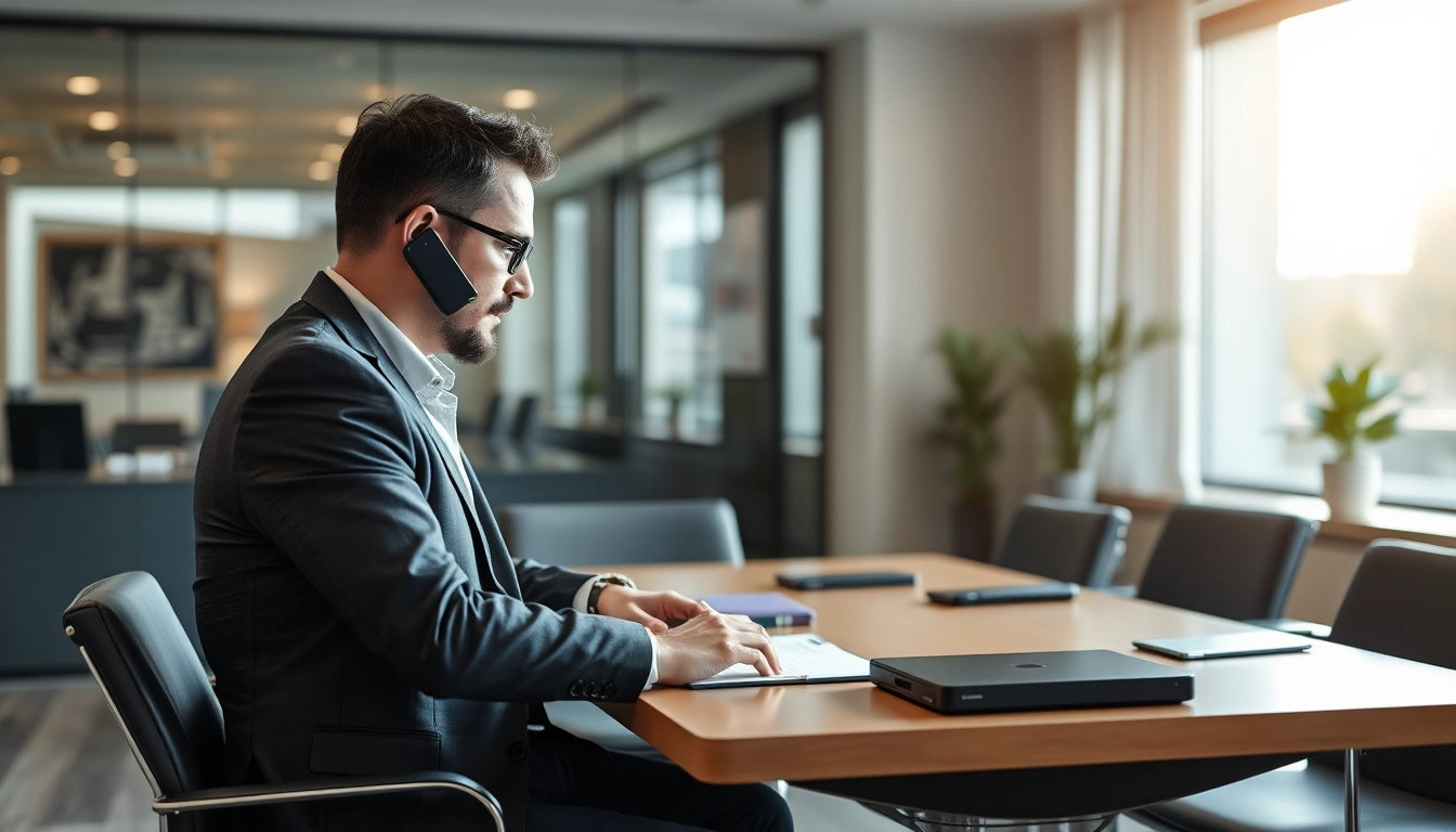 Professioneller Headhunter Frankfurt berät Kunden im modernen Büro.