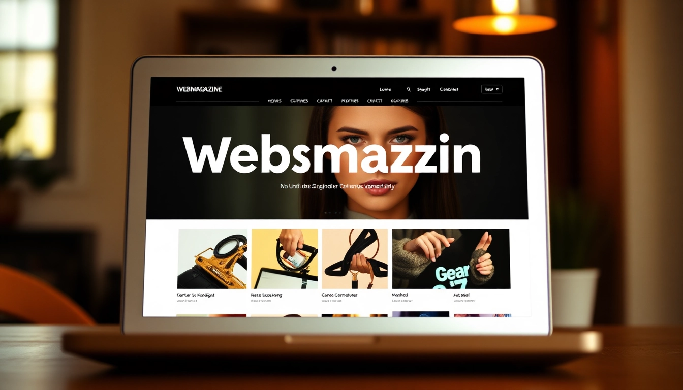 Webmagazin mit innovativem Design und Benutzeroberfläche für ansprechendes Lesen.