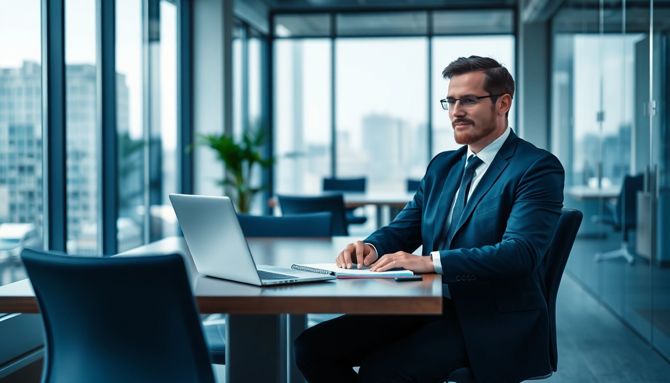 Headhunter IT führt ein professionelles Gespräch mit einem Kandidaten in einem modernen Büro.