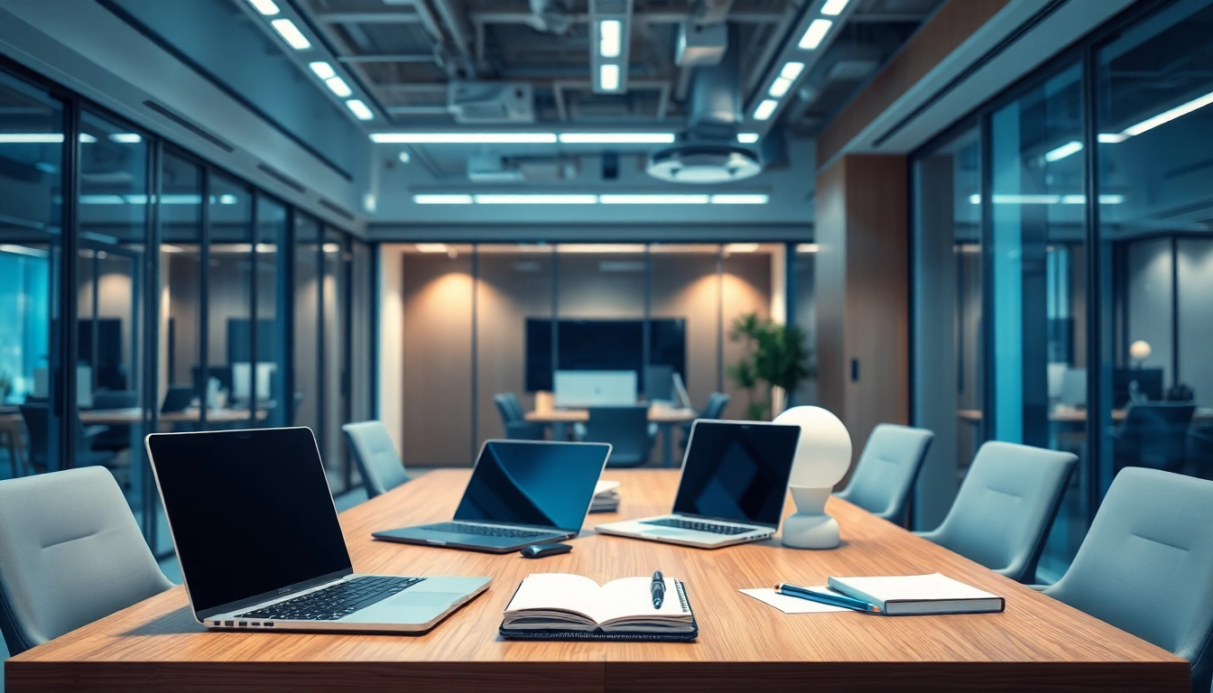 Professioneller Headhunter IT arbeitet in einem modernen Büro mit Laptop und Notizen.