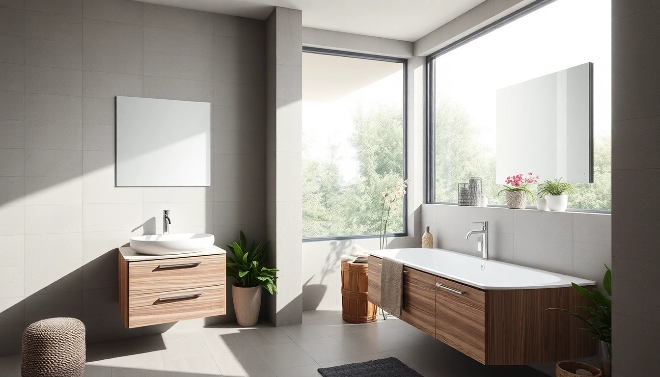 Elegantes Badezimmer mit Duschkabine von sonni sanitär GmbH, das modernen Stil und Komfort vereint.