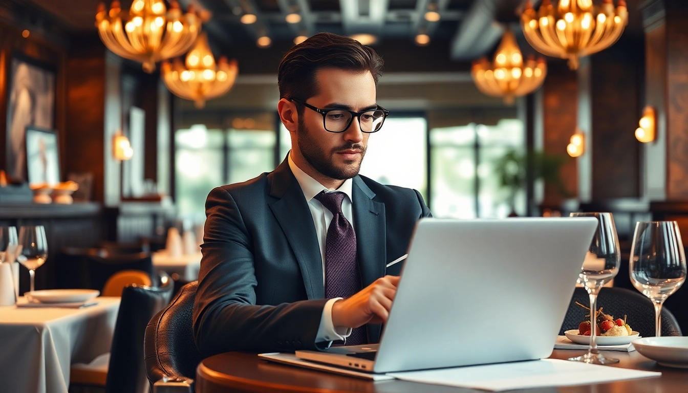 Headhunter Gastronomie berät bei der Personalsuche in einem stilvollen Restaurant.