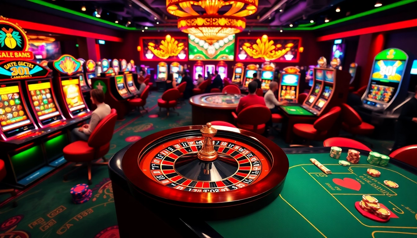 Engaging scene of players enjoying the 88i game at a luxurious online casino.